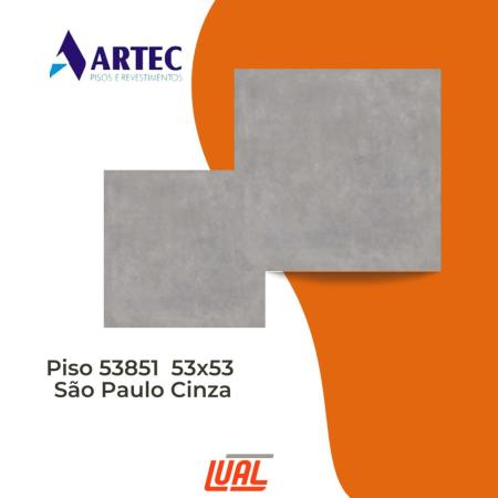 Piso Artec São Paulo cinza 53851 bolt 53x53 cx 2,03 m2