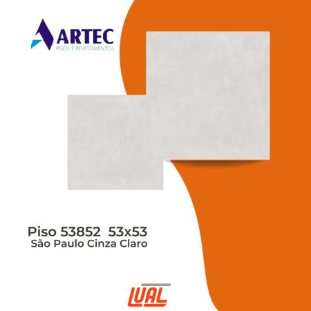 Piso Artec São Paulo Cinza Claro bolt 53x53