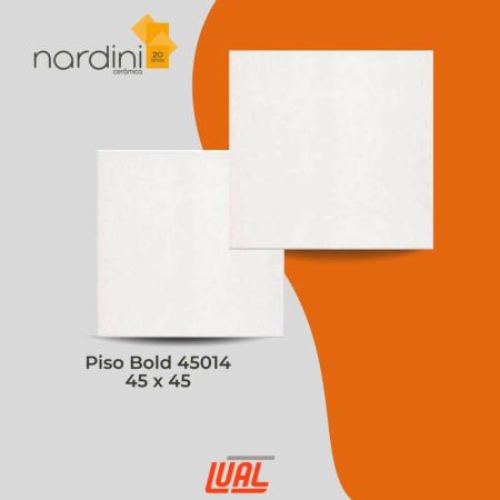 Piso Nardini branco 45x45 bolt 45014 cx 2,57 m2